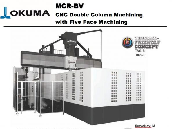 A Picture of the Okuma MCR-BV, A CNC Double Column Machining Centre with Five Face Machining.